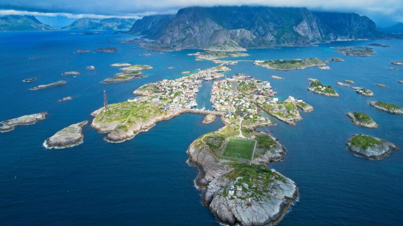 Festvågtind Wanderung bei Henningsvær auf den Lofoten