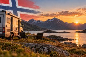 Mehr über den Artikel erfahren Freistehen mit Wohnwagen, Wohnmobil & Camper Van in Norwegen – was Du rechtlich wissen musst