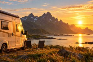 Mehr über den Artikel erfahren Schlafen bei Mitternachtssonne im Camper