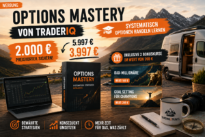 Mehr über den Artikel erfahren Options Mastery von TraderIQ: Systematisch Optionen handeln lernen – 2000€ Preisvorteil sichern