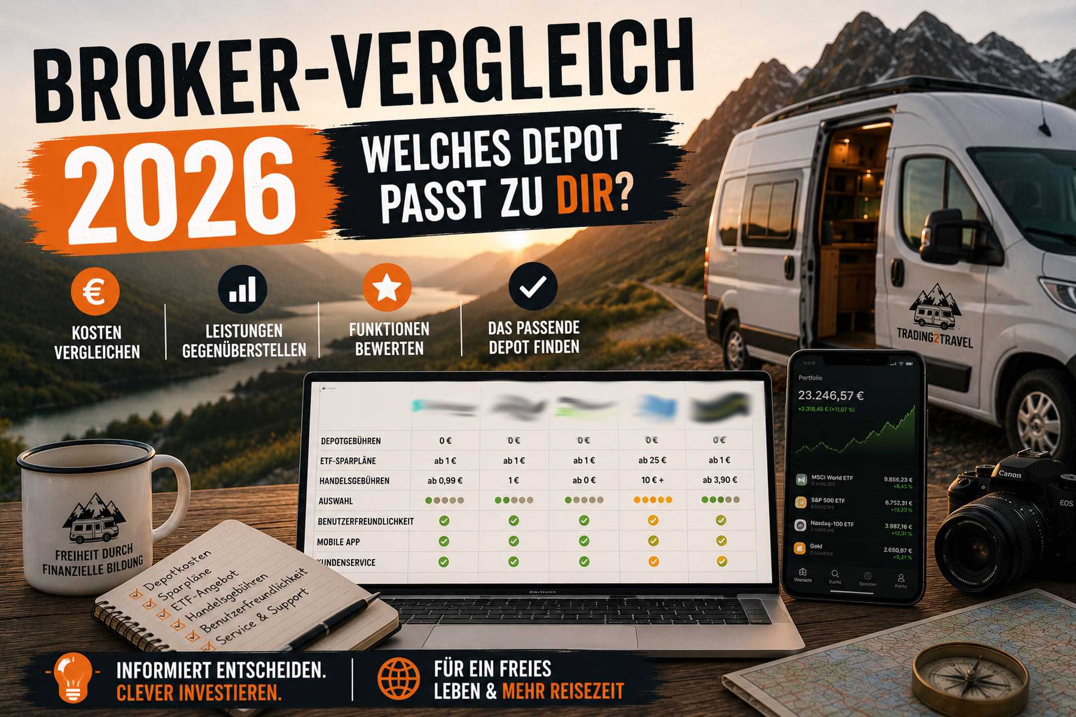 Mehr über den Artikel erfahren Broker-Vergleich 2026 – Welches Depot passt zu Dir?