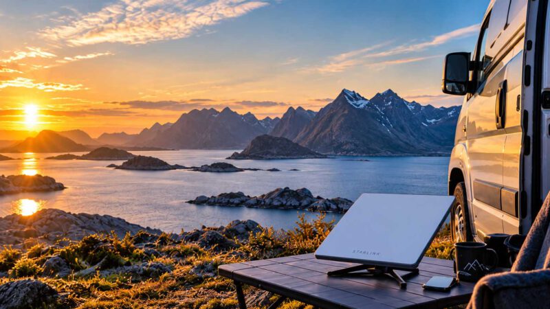 Internet im Wohnmobil in Skandinavien: Roaming, SIM & Starlink