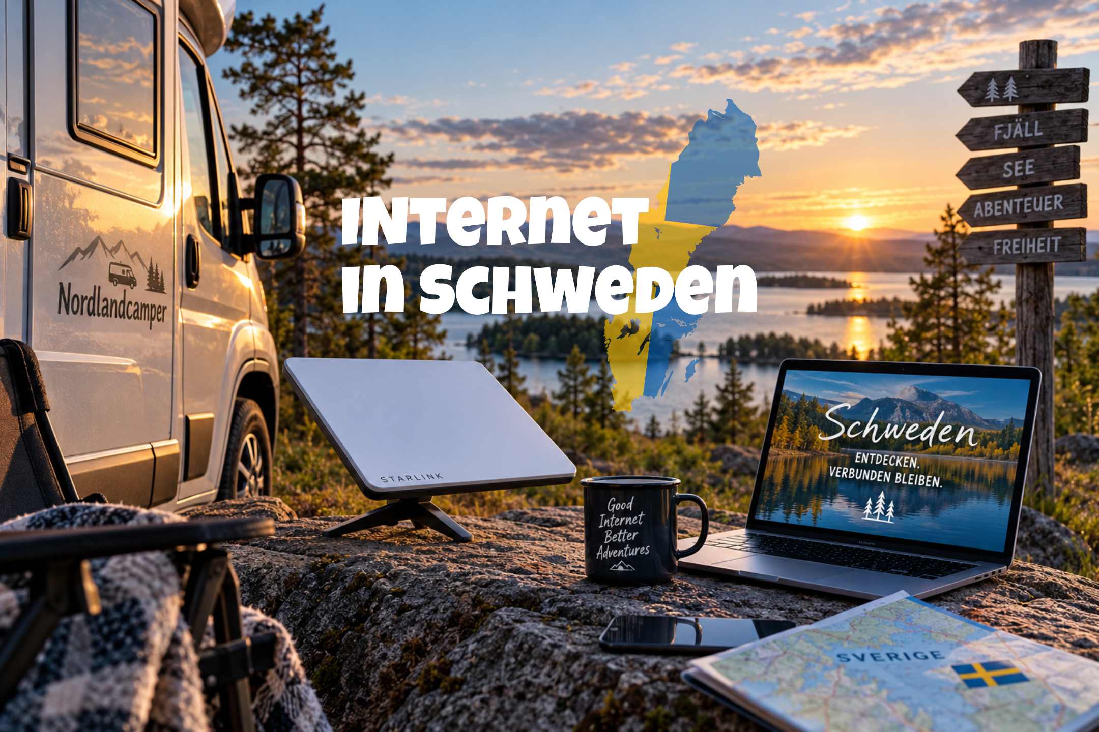 Internet in Schweden mit dem Wohnmobil: Roaming, SIM-Karten & Starlink Mini
