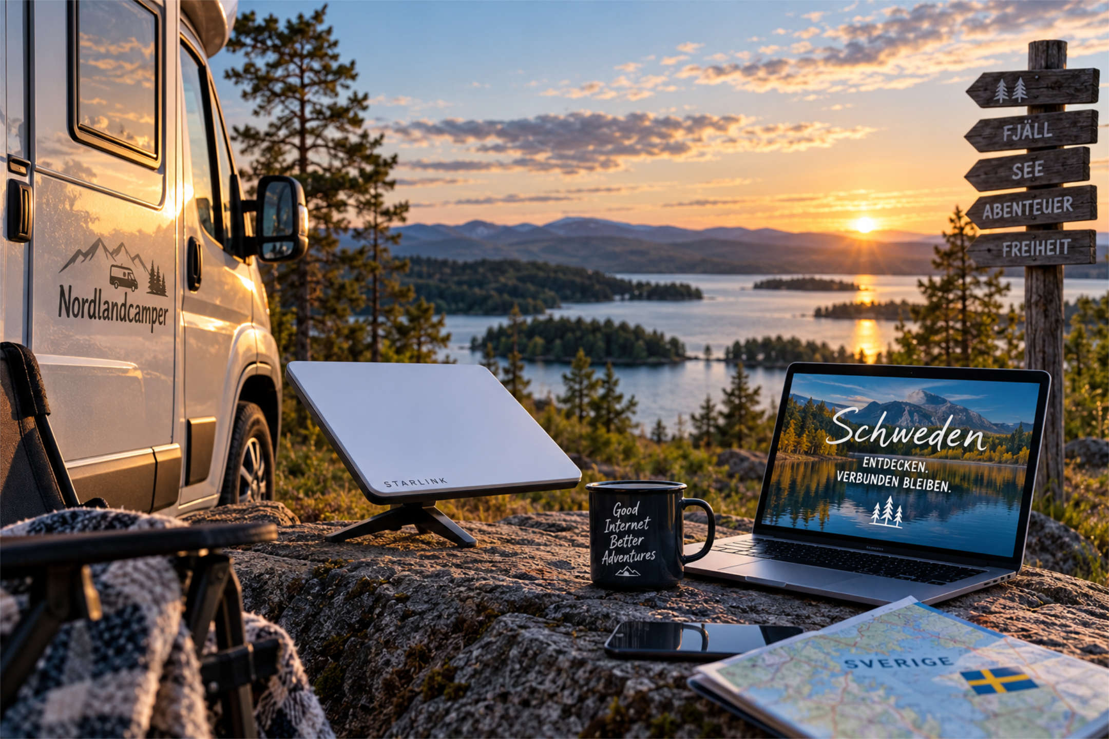 Internet in Schweden mit dem Wohnmobil: Roaming, SIM-Karten & Starlink Mini