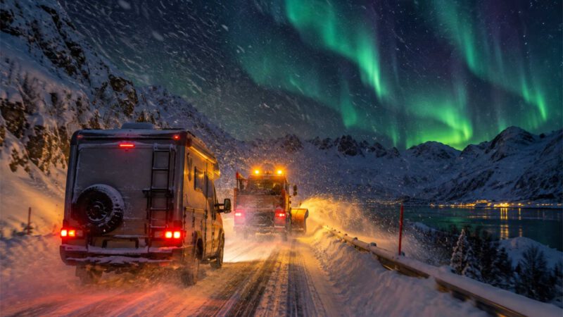 Straßen in Norwegen im Winter: Pässe, Sperrungen & Kolonnenfahrt