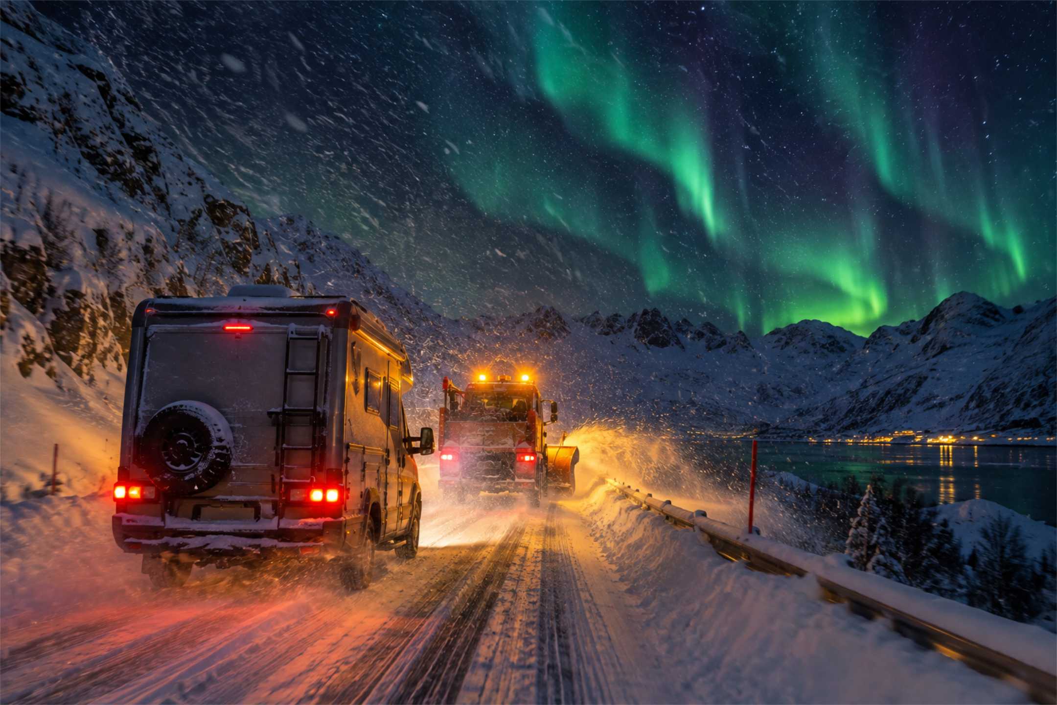 Straßen in Norwegen im Winter: Pässe, Sperrungen & Kolonnenfahrt
