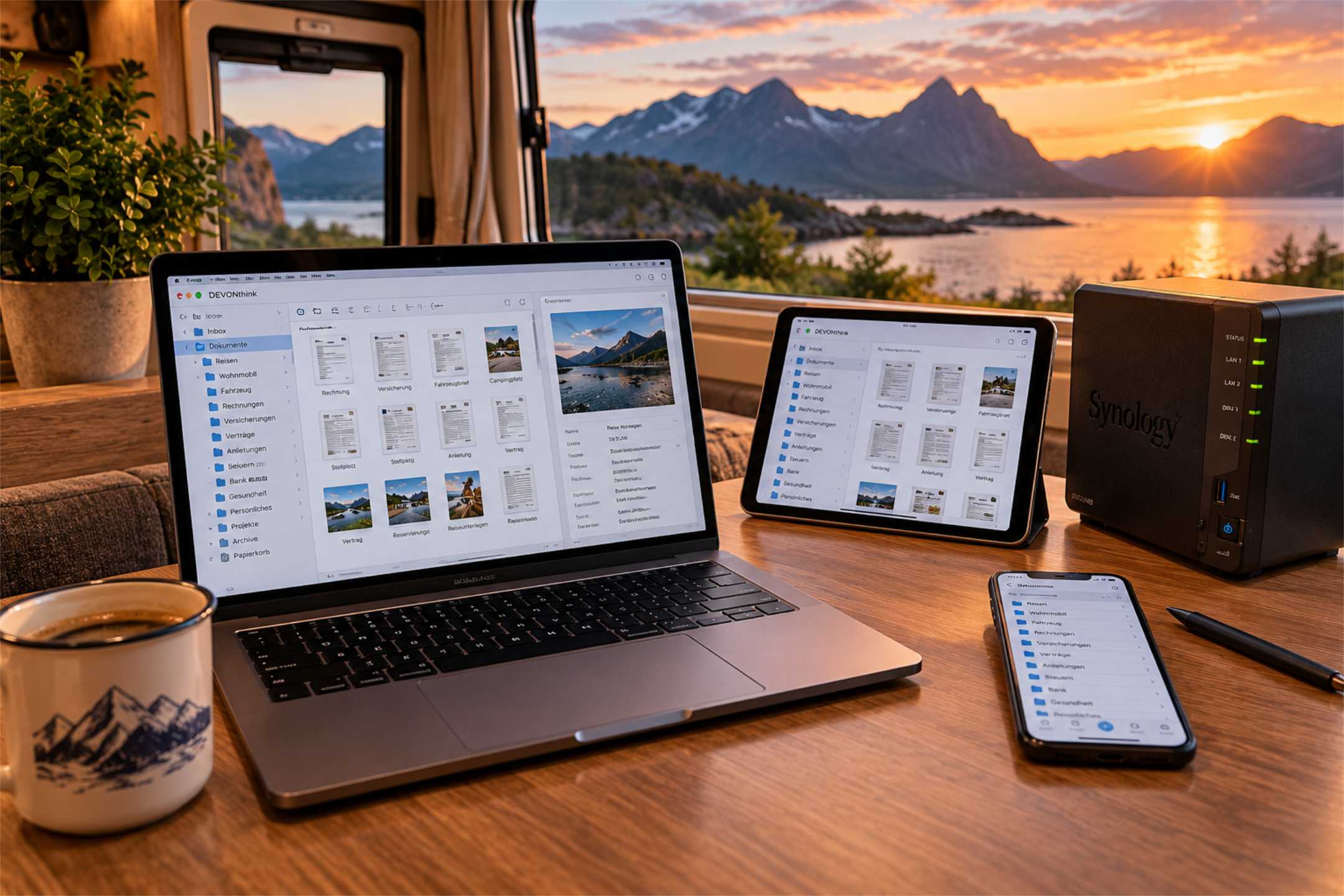 Du betrachtest gerade Papierloses Büro im Wohnmobil: DEVONthink & Synology