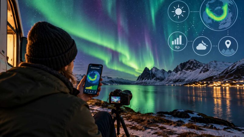 Polarlicht-Vorhersage: So findest Du heraus, wann Du Polarlichter sehen kannst