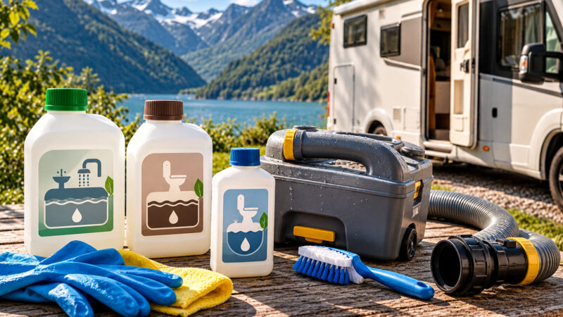 Grau- & Schwarzwassertank im Wohnmobil reinigen: So machen wir es